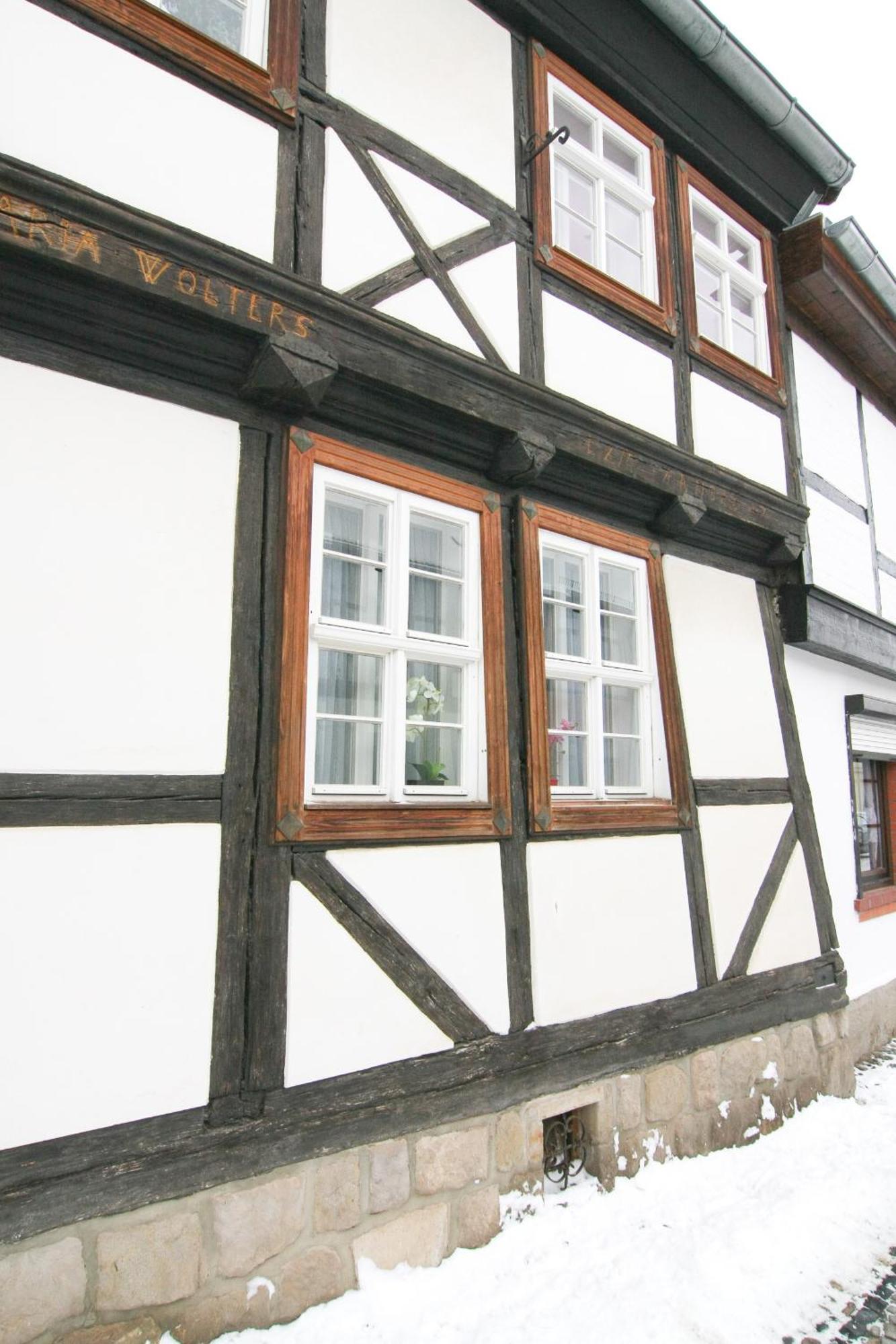Urlaub Im Fachwerk - Das Sattlerhaus 크베들린부르크 외부 사진
